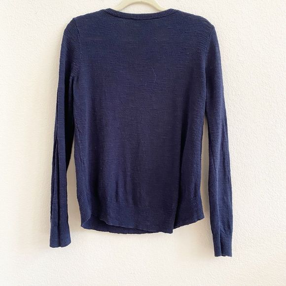 LOFT Ann Taylor Sweater Blue Size XS Pullover Crew‎ Neck Cotton - Picture 5 of 7